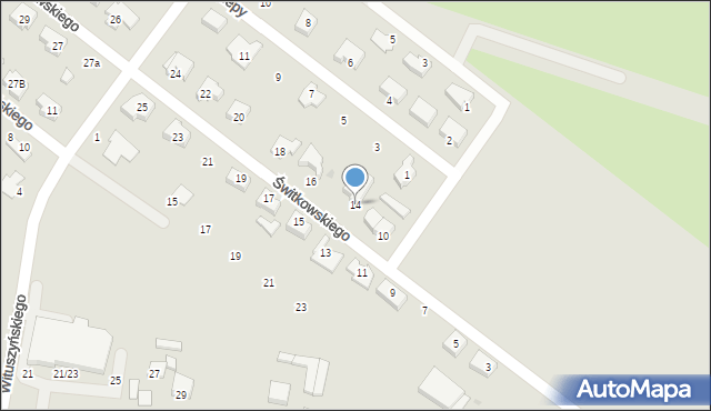 Kutno, Świtkowskiego Jana, ks., 14, mapa Kutno
