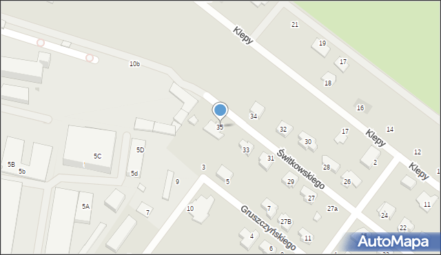 Kutno, Świtkowskiego Jana, ks., 35, mapa Kutno