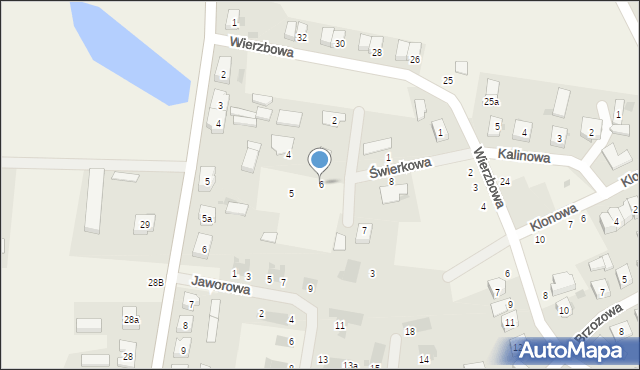 Kwilcz, Świerkowa, 6, mapa Kwilcz