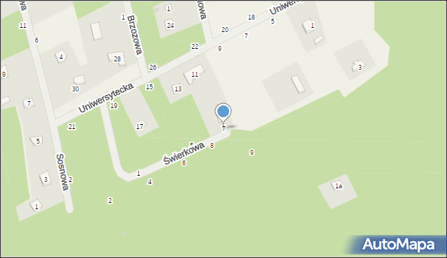 Kwilno, Świerkowa, 7, mapa Kwilno