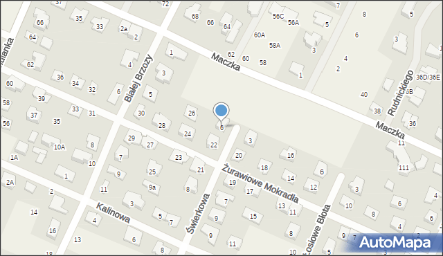 Kwirynów, Świerkowa, 6, mapa Kwirynów