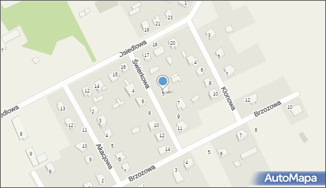 Łabunie, Świerkowa, 5, mapa Łabunie