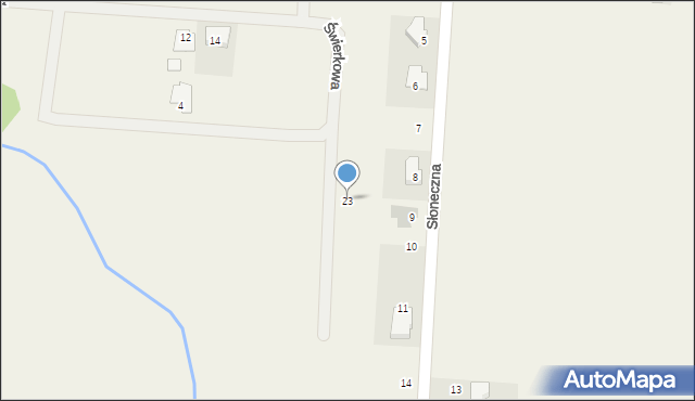 Lamki, Świerkowa, 23, mapa Lamki
