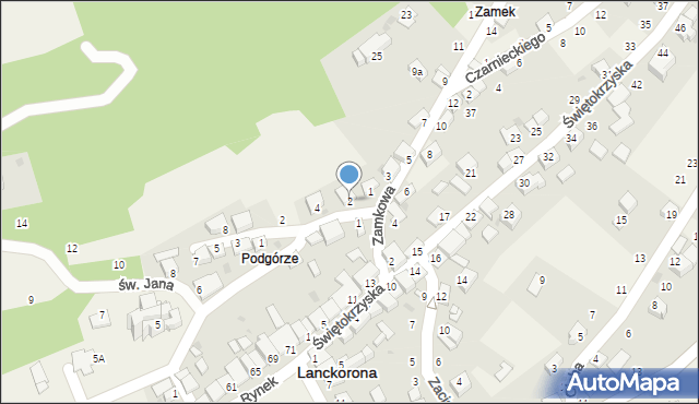 Lanckorona, św. Marka, 2, mapa Lanckorona