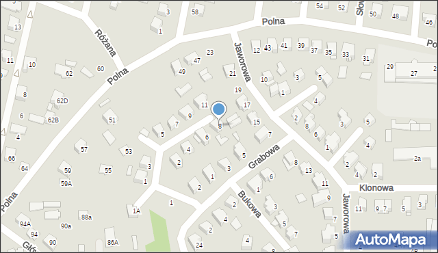 Łapy, Świerkowa, 8, mapa Łapy