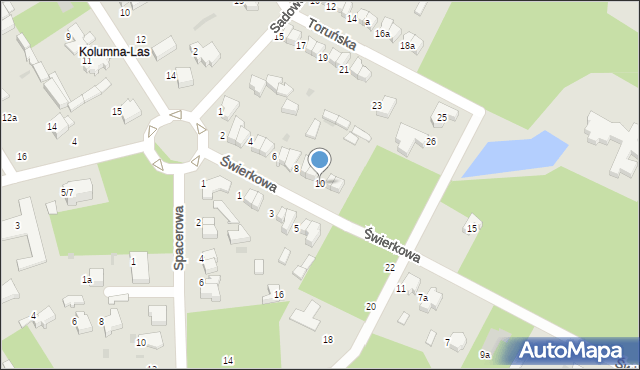 Łask, Świerkowa, 10, mapa Łask