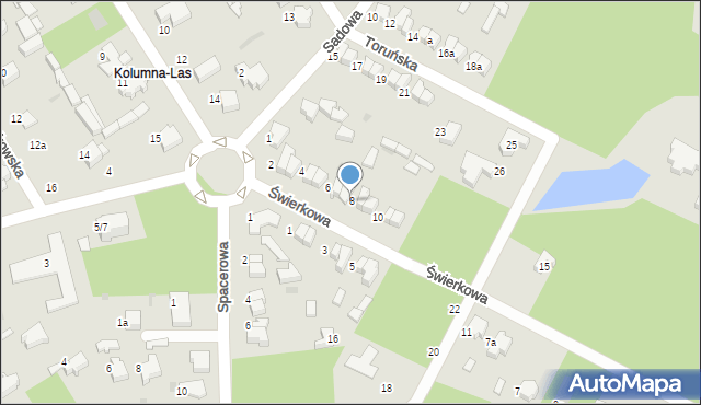 Łask, Świerkowa, 8, mapa Łask