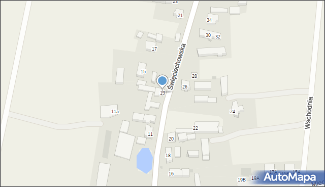 Lasocice, Święciechowska, 13, mapa Lasocice