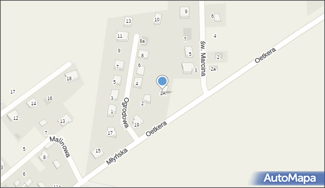 Łebcz, św. Marcina, 1A, mapa Łebcz