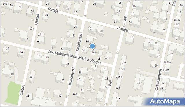 Legnica, św. Maksymiliana Marii Kolbego, 1C, mapa Legnicy