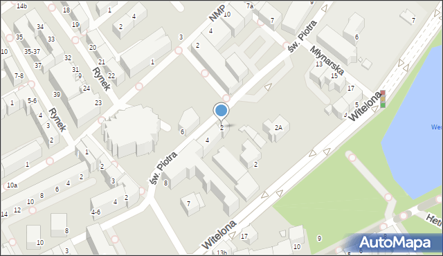 Legnica, św. Piotra, 2, mapa Legnicy