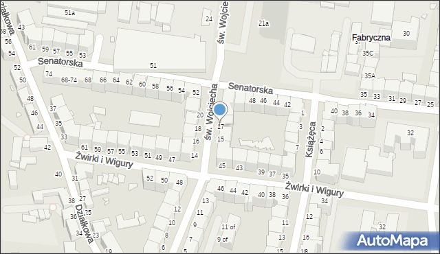 Legnica, św. Wojciecha, 17, mapa Legnicy