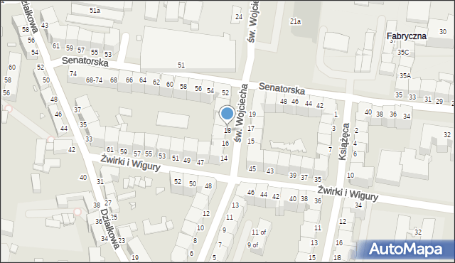 Legnica, św. Wojciecha, 18, mapa Legnicy