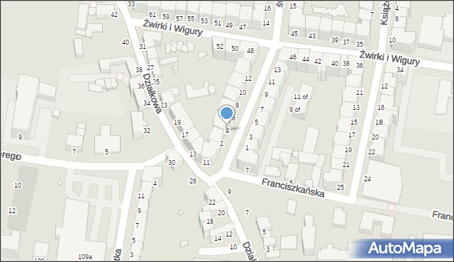 Legnica, św. Wojciecha, 4, mapa Legnicy