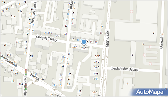 Legnica, Świętej Trójcy, 7/9C, mapa Legnicy
