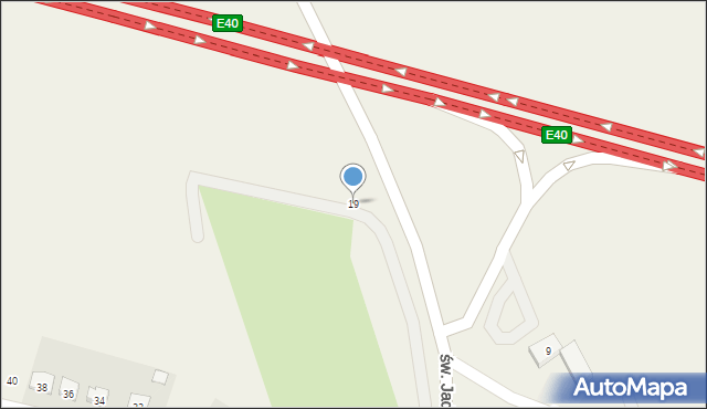 Legnickie Pole, św. Jadwigi, 19, mapa Legnickie Pole