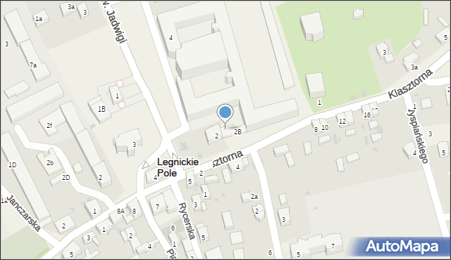Legnickie Pole, św. Jadwigi, 2A, mapa Legnickie Pole
