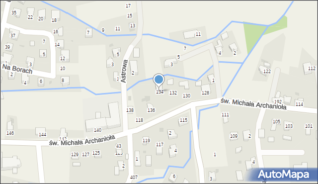Leśna, św. Michała Archanioła, 134, mapa Leśna