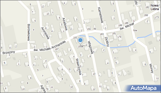 Leśna, św. Michała Archanioła, 193a, mapa Leśna