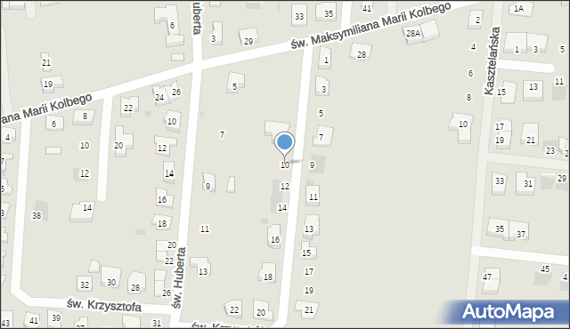 Leszno, św. Krzysztofa, 10, mapa Leszno