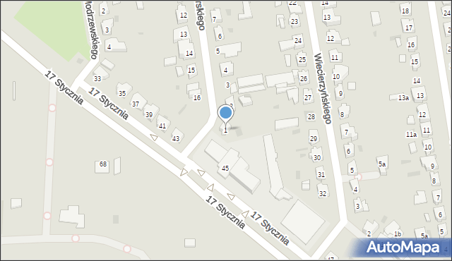 Leszno, Świderskiego Bronisława, dr., 1, mapa Leszno