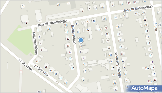 Leszno, Świderskiego Bronisława, dr., 6, mapa Leszno