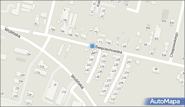 Leszno, Święciechowska, 146, mapa Leszno