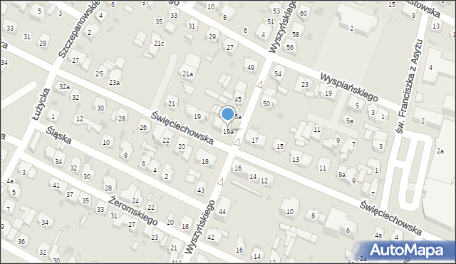 Leszno, Święciechowska, 19a, mapa Leszno