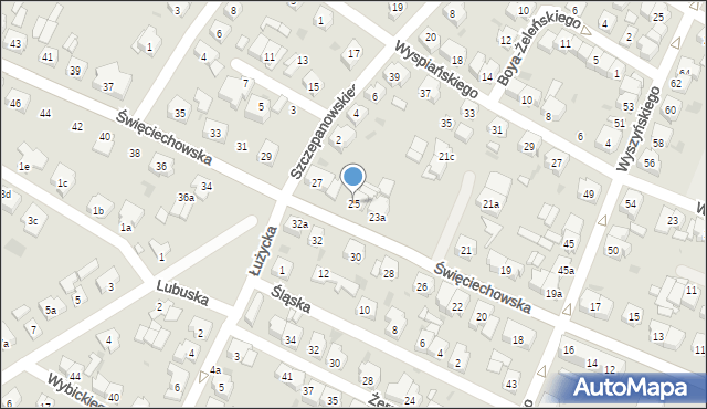 Leszno, Święciechowska, 25, mapa Leszno