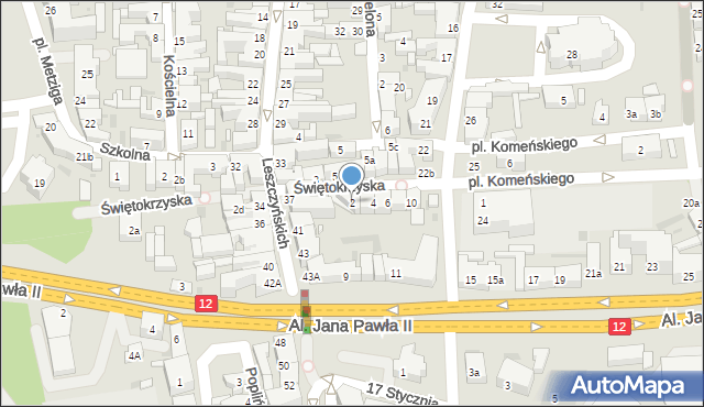 Leszno, Świętokrzyska, 2, mapa Leszno