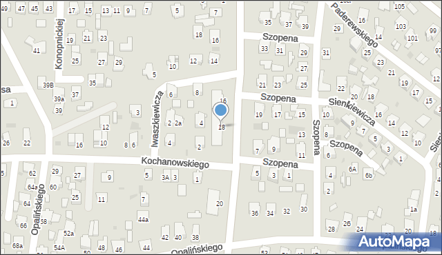 Leżajsk, św. Jana z Dukli, 18, mapa Leżajsk