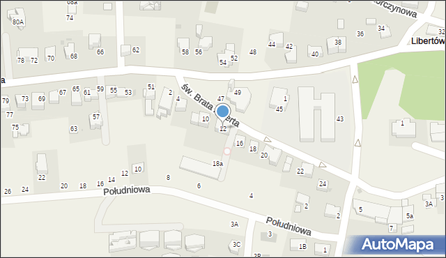 Libertów, św. Brata Alberta, 12, mapa Libertów
