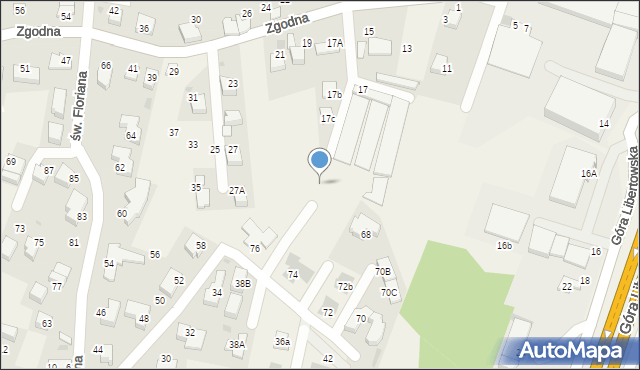 Libertów, św. Floriana, 74c, mapa Libertów