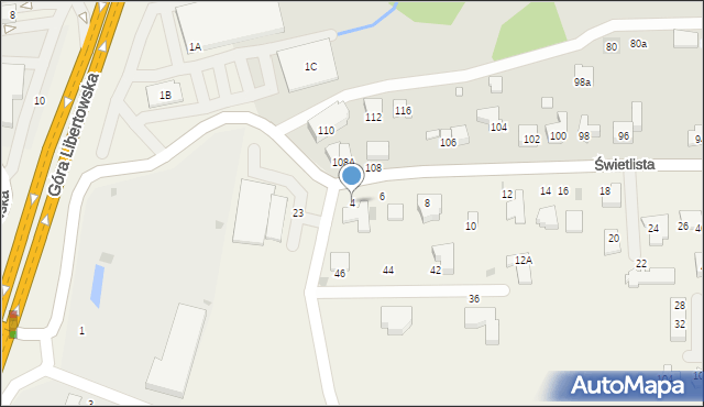 Libertów, Świetlista, 4, mapa Libertów