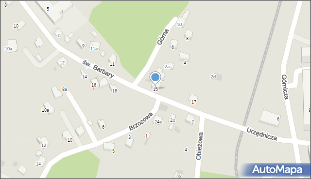 Libiąż, św. Barbary, 15, mapa Libiąż
