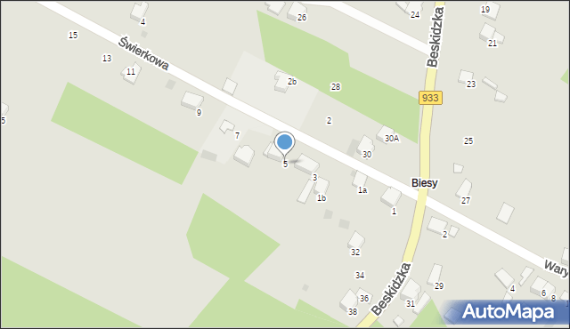 Libiąż, Świerkowa, 5, mapa Libiąż