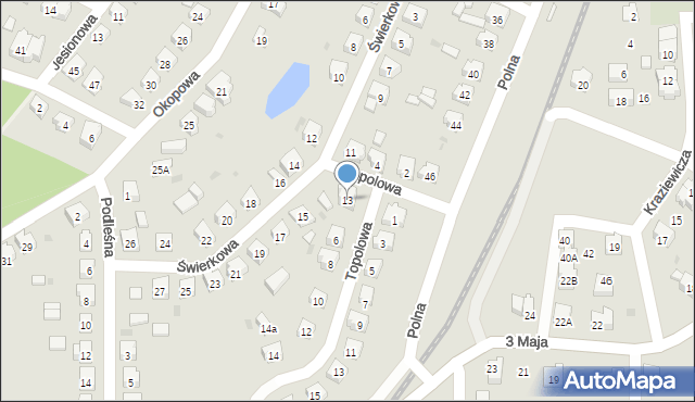 Lidzbark, Świerkowa, 13, mapa Lidzbark