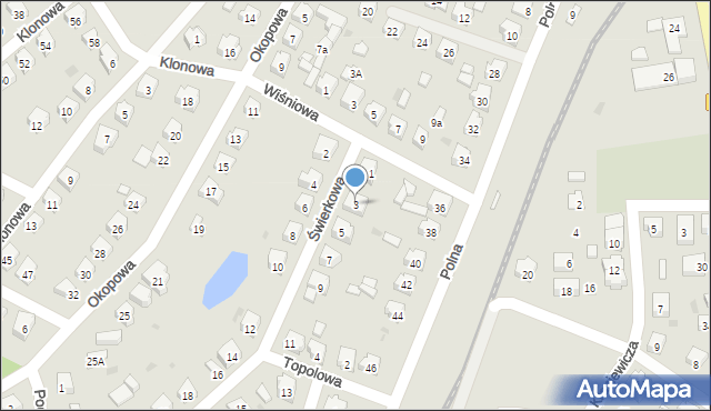 Lidzbark, Świerkowa, 3, mapa Lidzbark