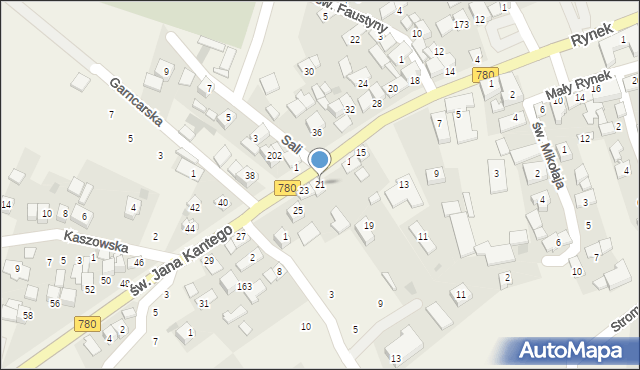 Liszki, św. Jana Kantego, 21, mapa Liszki