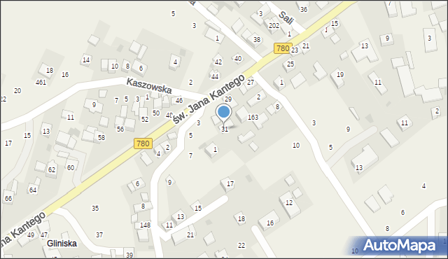 Liszki, św. Jana Kantego, 31, mapa Liszki