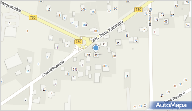 Liszki, św. Jana Kantego, 93, mapa Liszki