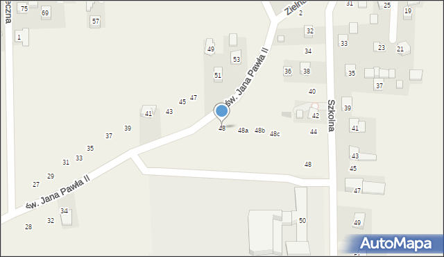 Liszki, św. Jana Pawła II, 48, mapa Liszki