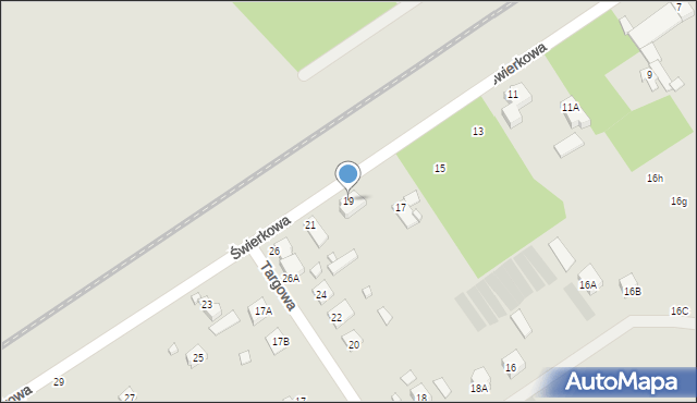 Łochów, Świerkowa, 19, mapa Łochów