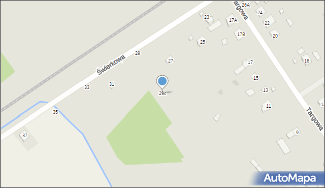 Łochów, Świerkowa, 29c, mapa Łochów