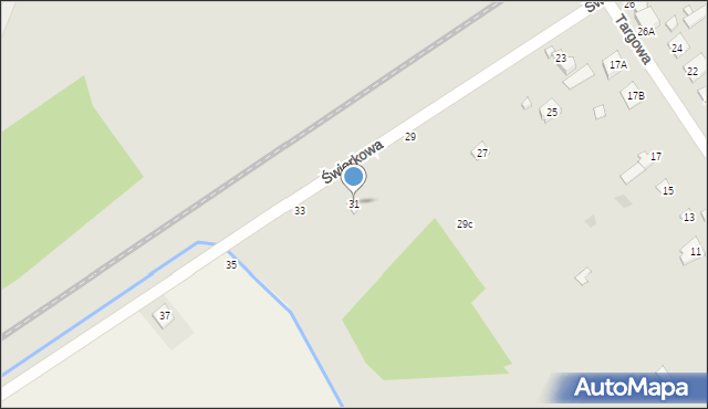 Łochów, Świerkowa, 31, mapa Łochów