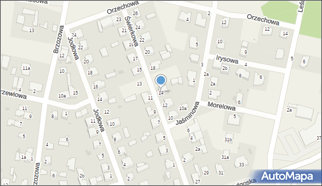 Łochowo, Świerkowa, 14, mapa Łochowo