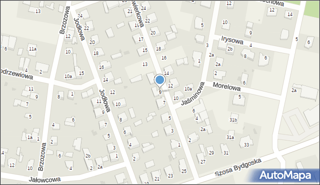 Łochowo, Świerkowa, 9, mapa Łochowo