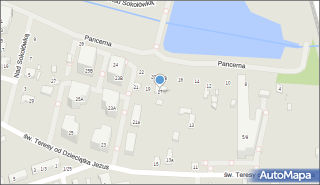 Łódź, św. Teresy od Dzieciątka Jezus, 17, mapa Łodzi