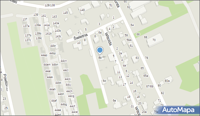 Łódź, Świetna, 6b, mapa Łodzi