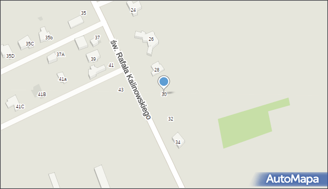 Łódź, św. Rafała Kalinowskiego, 30, mapa Łodzi